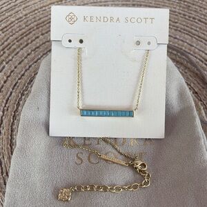 Kendra Scott Jack
Pendant Necklace in Turquoise Crystal,
Gold-Plated like new